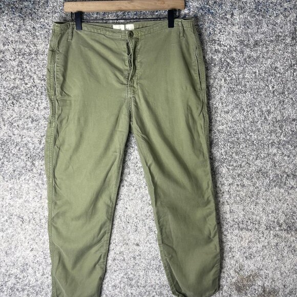 The Great Pants Womens 30 Green Utility Carpenter Twill Relaxed Tapered Casual - Picture 1 of 8